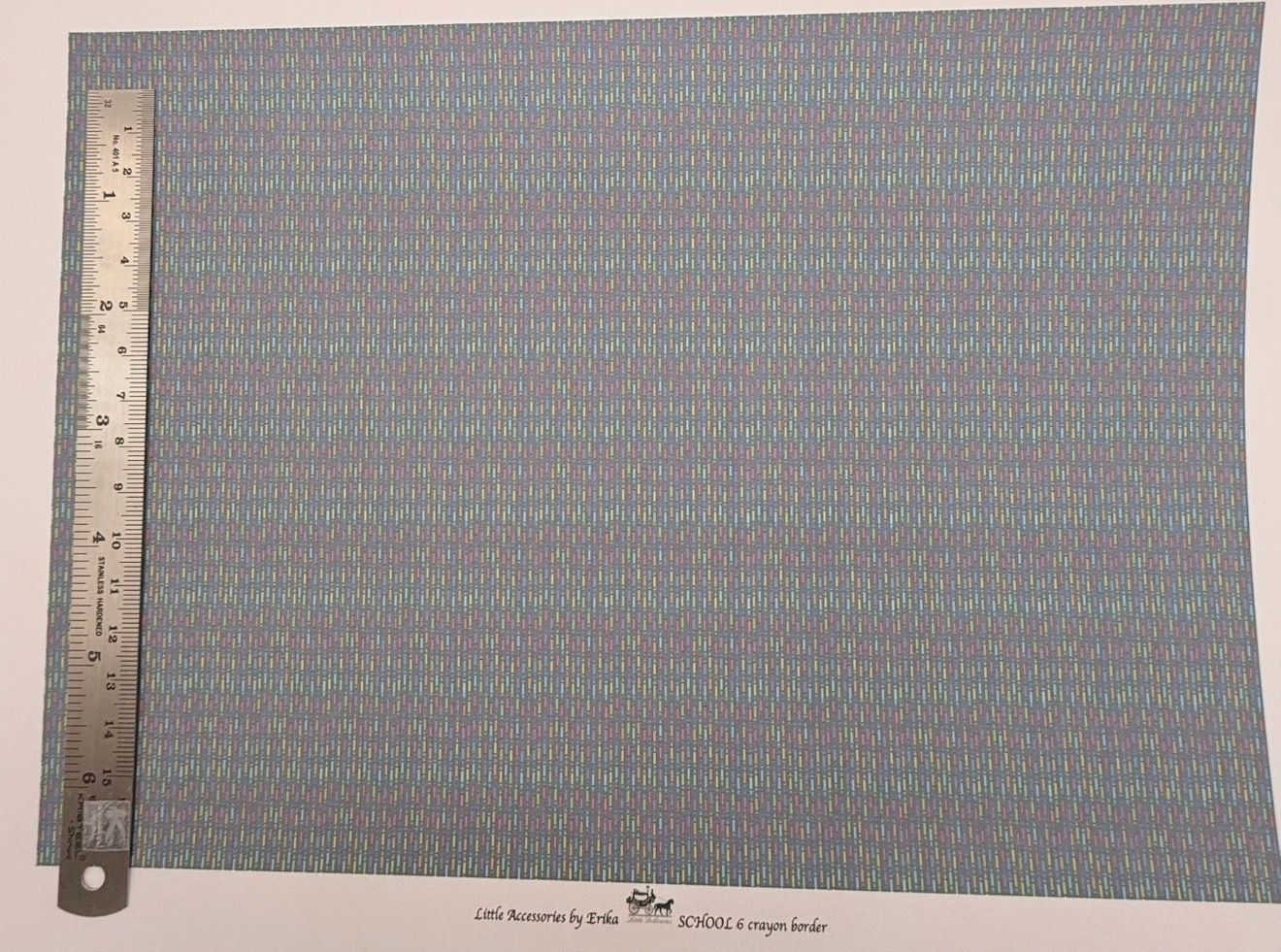 Wallpaper/fabric School 6 Crayon. 1/48 scale