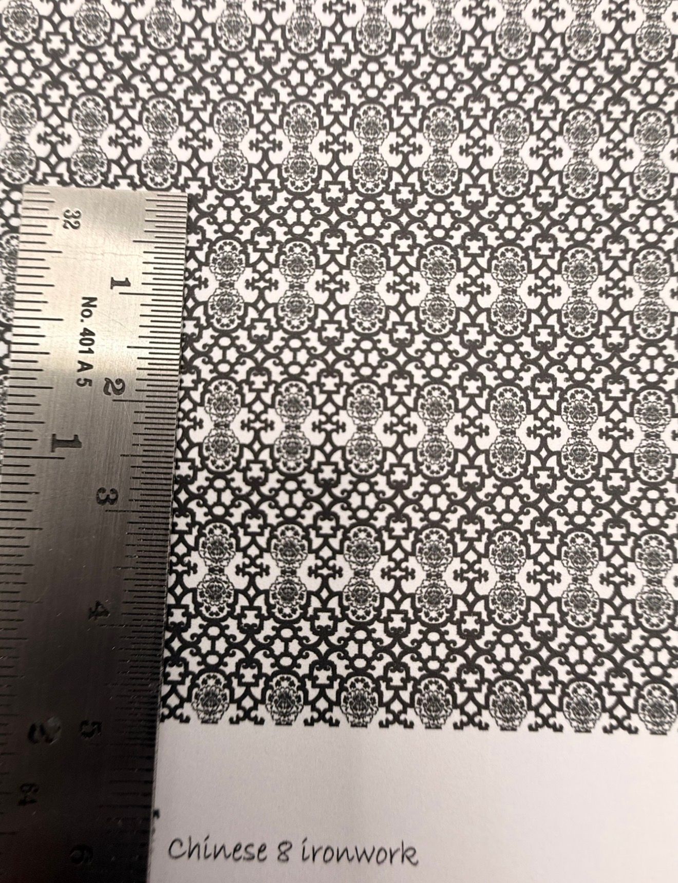 Wallpaper/fabric. Chinese 8 ironwork. 1/48