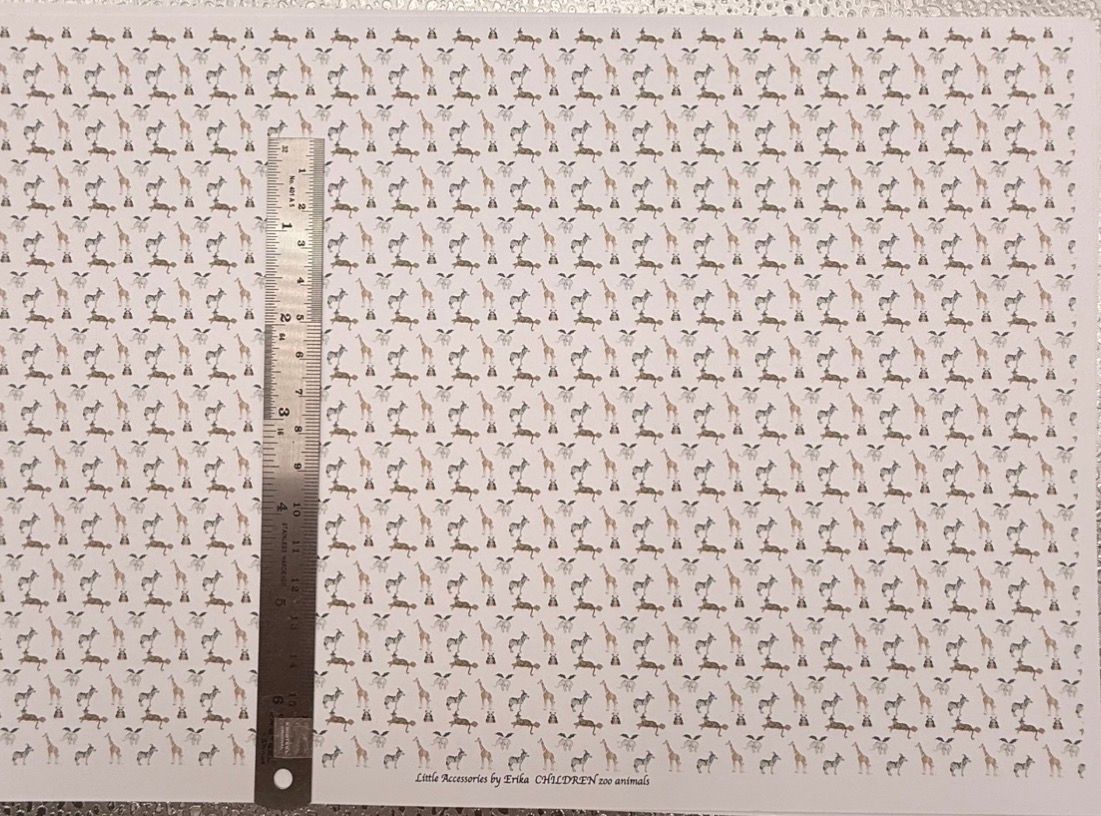 wallpaper/Children zoo animals. - 1/48 scale