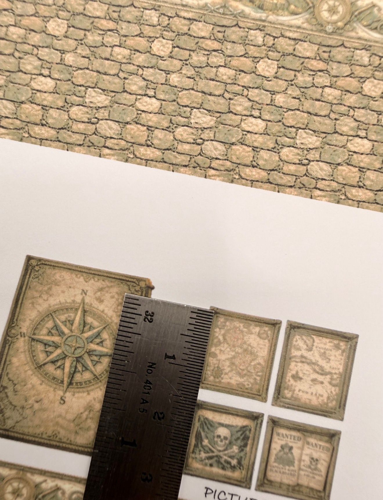 Wallpaper/fabric. Children.Set. Pirates 1 - 1-48 scale