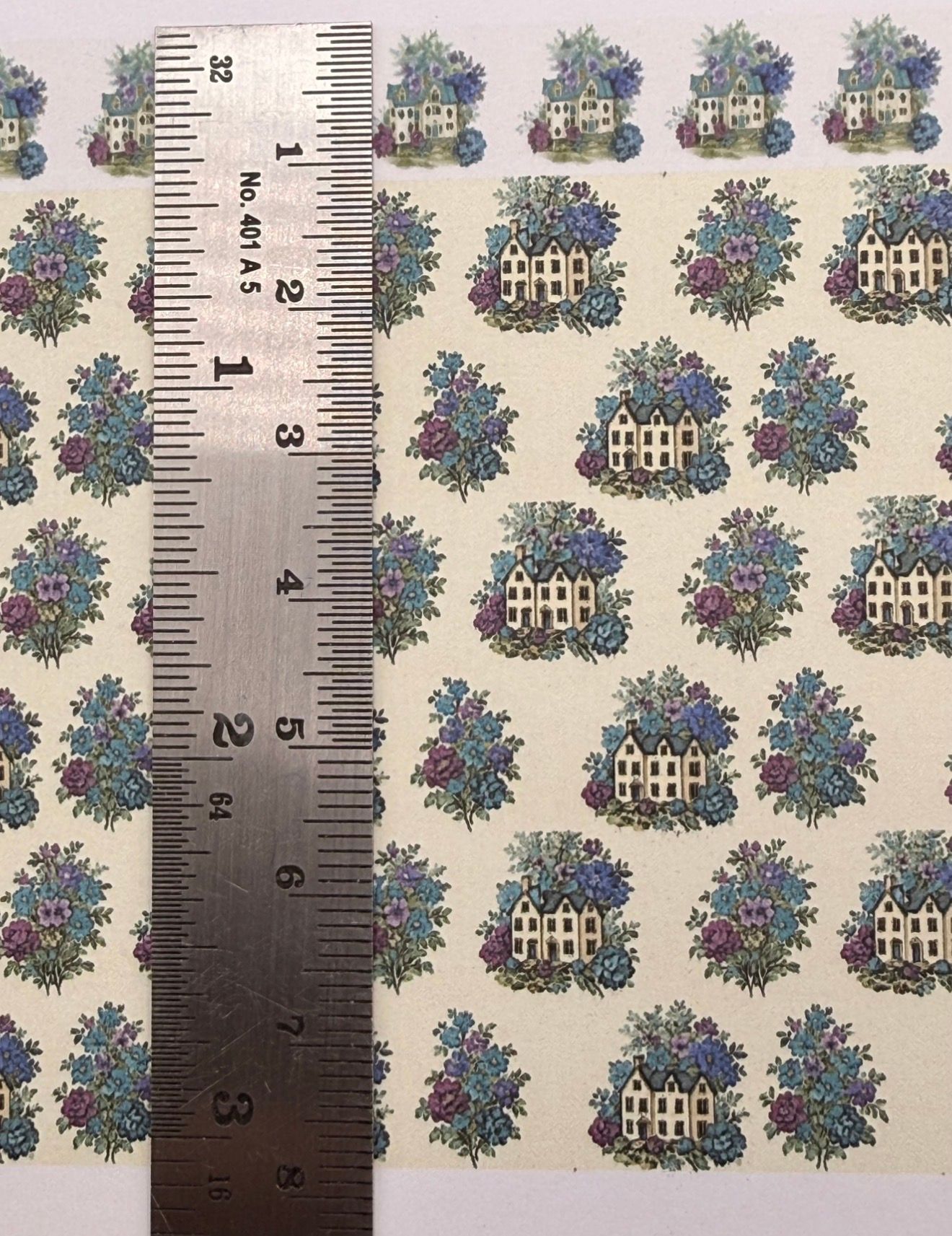 Wallpaper/fabric. SET. Dollshouses 2 - 1/48 scale