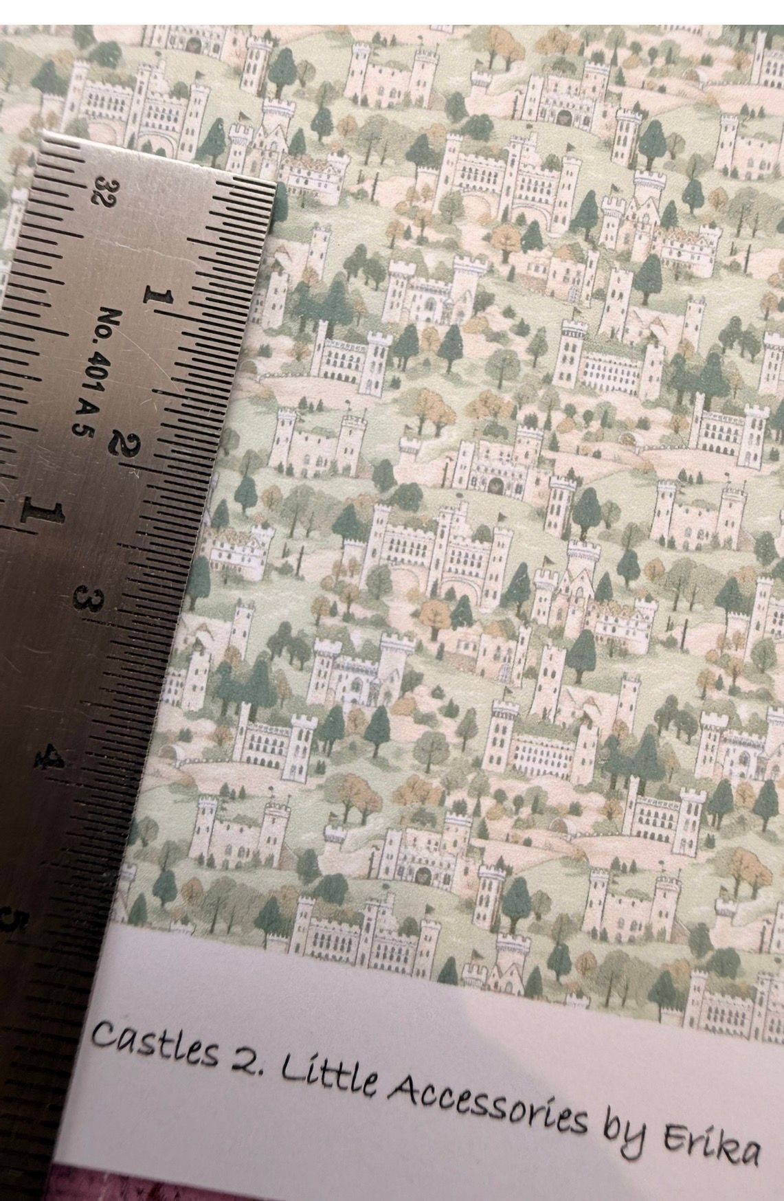 wallpaper/fabric. Castles 2  - 1/48 scale