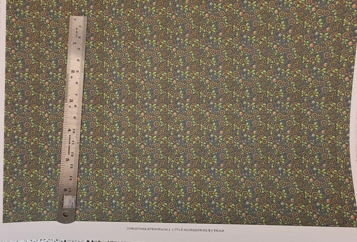 Wallpaper/fabric. Christmas steampunk 1 - 1/48 scale