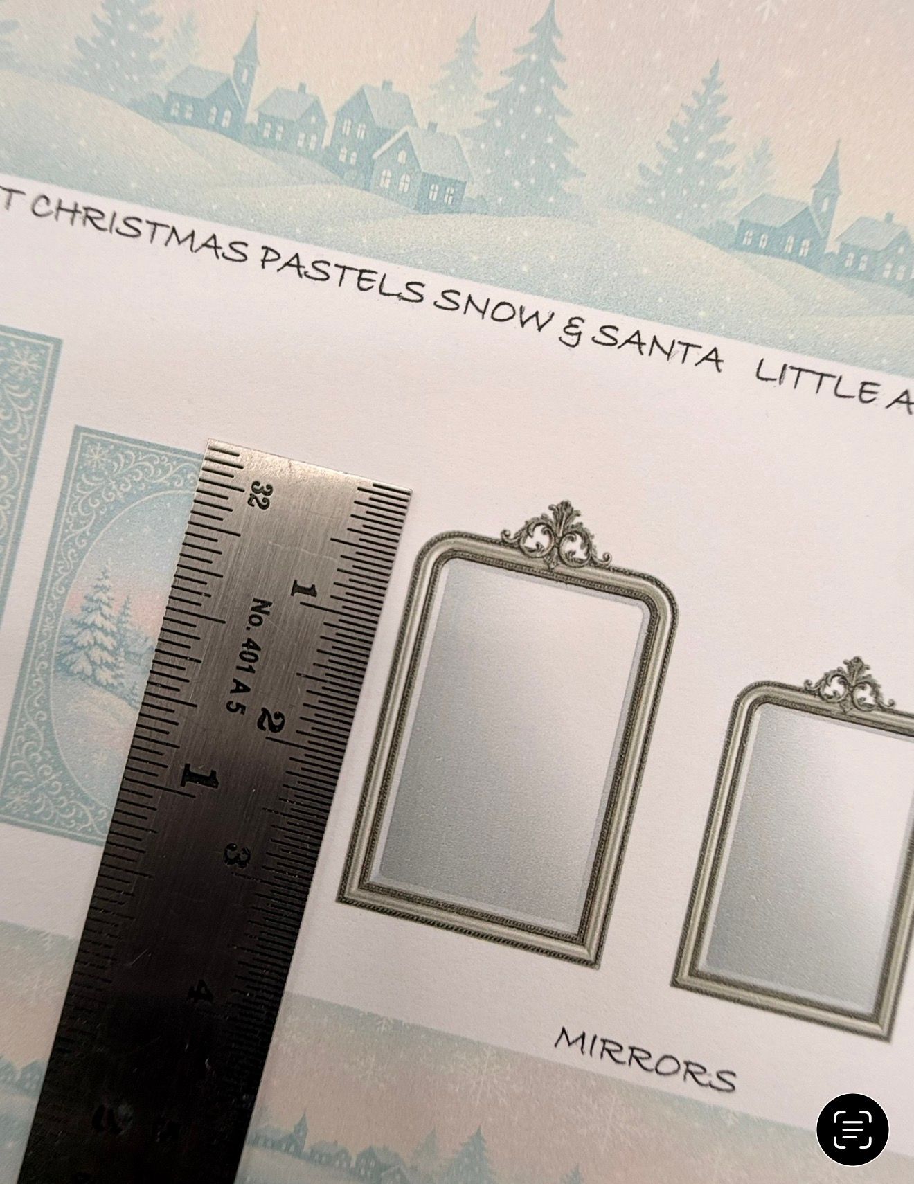 Wallpaper/fabric. SET Christmas pastels, snow & santa