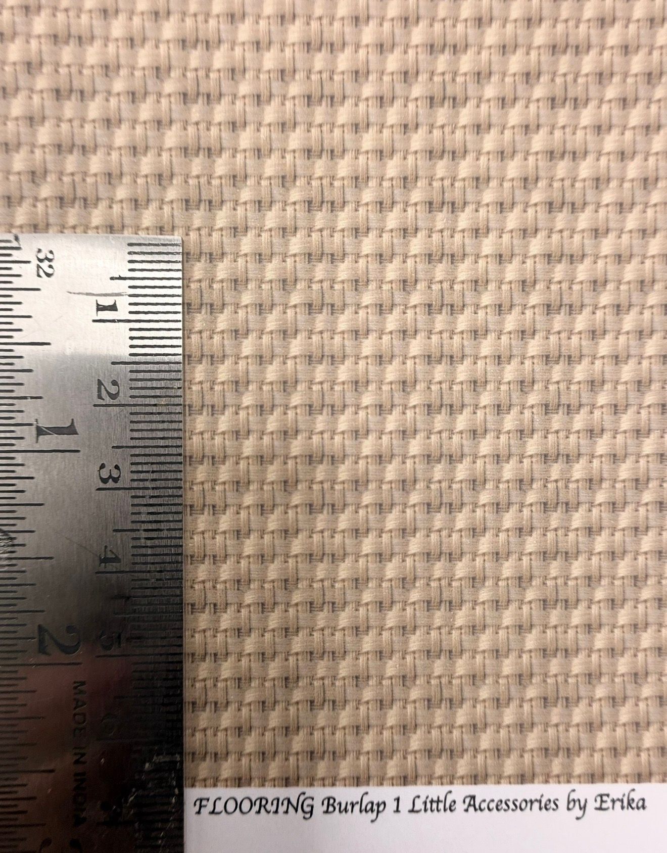 Wallpaper FLOORING burlap 1 - 1/48 scale