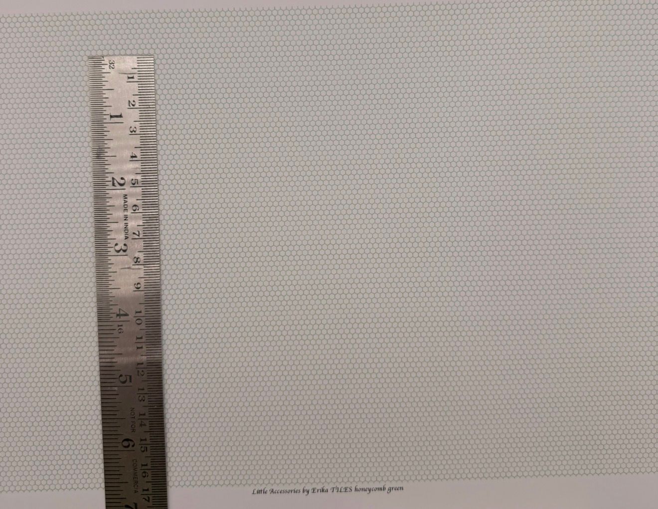 Wallpaper FLOORING tiles honeycomb green. 1/48 scale