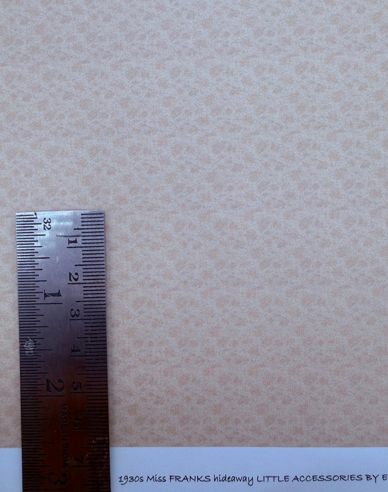 Wallpaper/fabric Miss FRANKS hideaway. 1/48 scale