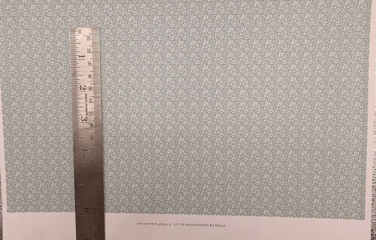 Wallpaper/fabric. WM white floral 2