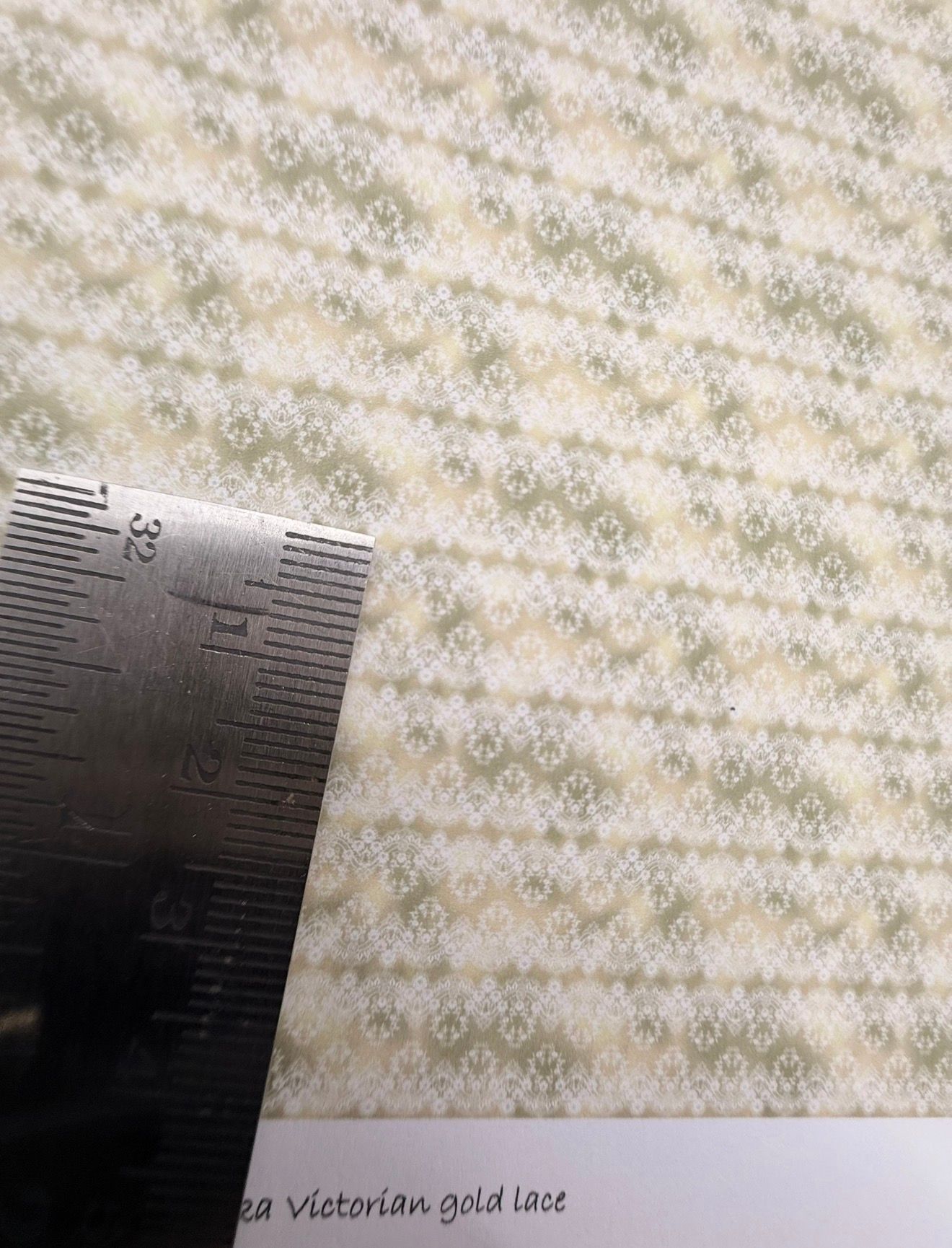 Wallpaper/fabric. Victorian gold lace. 1/48 scale