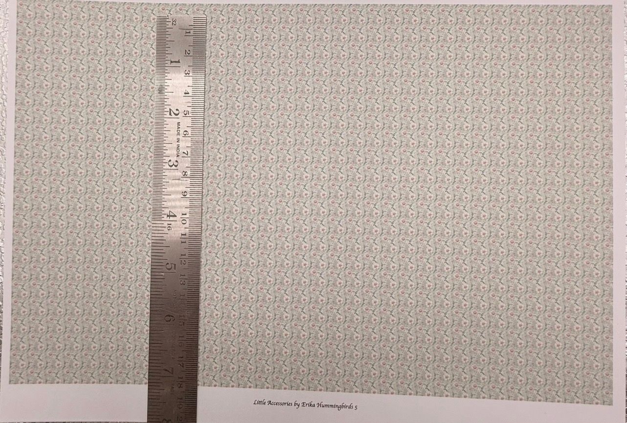 Wallpaper/fabric. Hummingbirds 5 - 1/48 scale