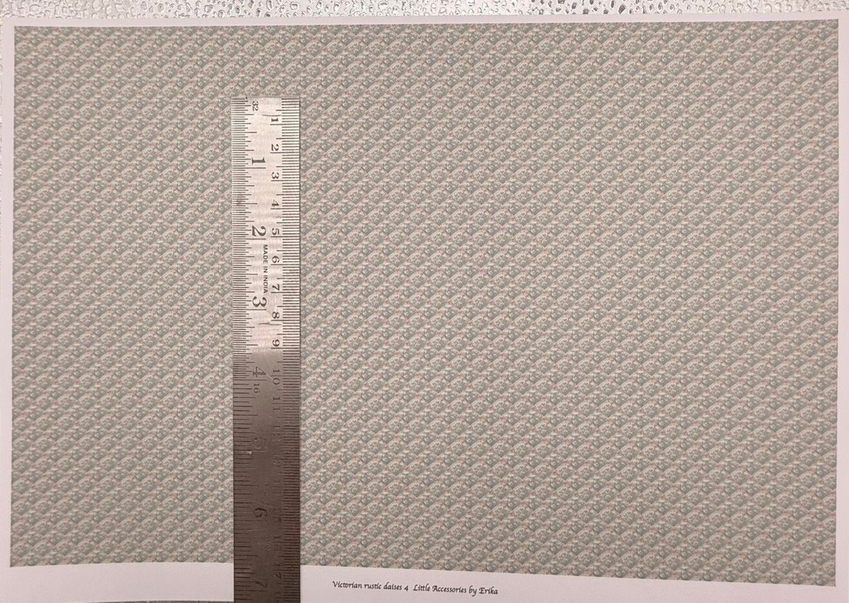 Wallpaper/fabricVictorian rustic daisies 4 - 1/48 scale