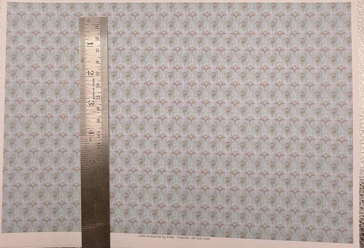 Wallpaper.Victorian 27 lilac wood. 1/48 scale