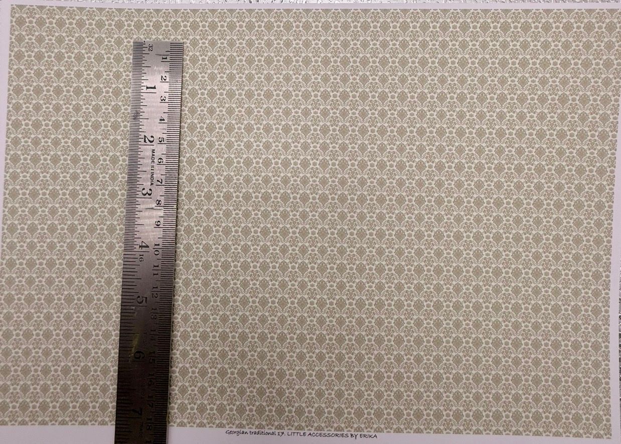 wallpaper/fabric Georgian  traditional 17 - 1/48 scale
