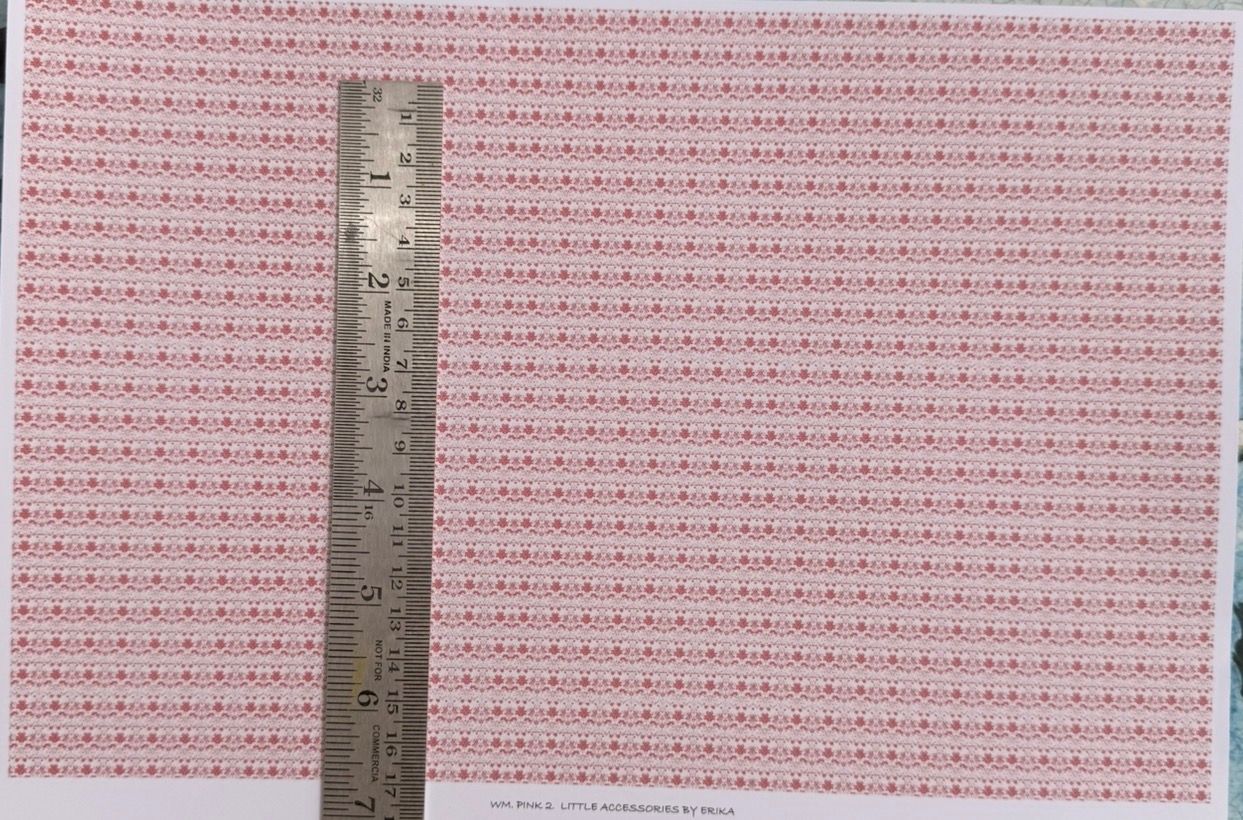 Wallpaper/fabric/carpet . WM pink 2 - 1/48 scale