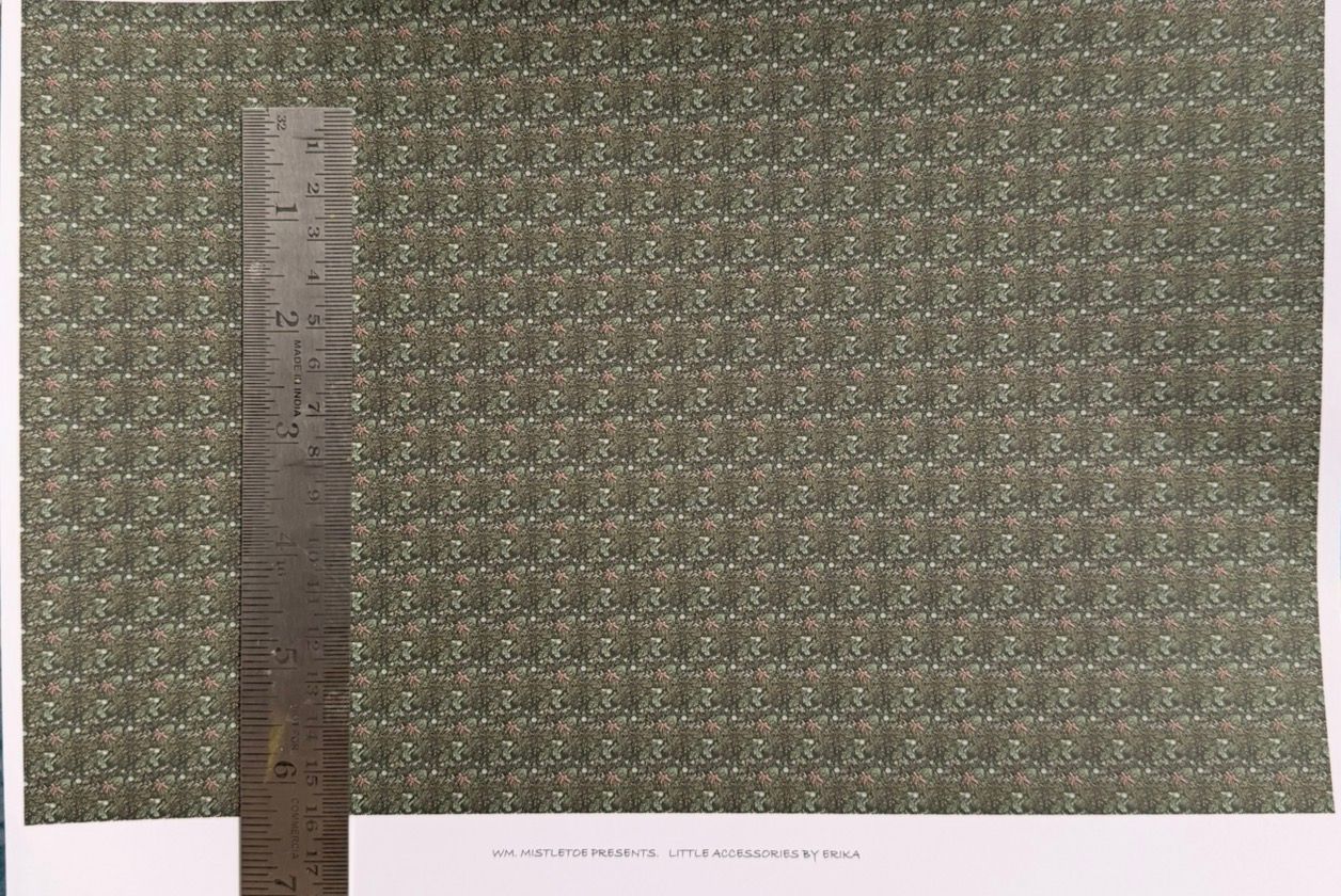 Wallpaper/fabric/carpet. WM mistletoe presents. 1/48 scale