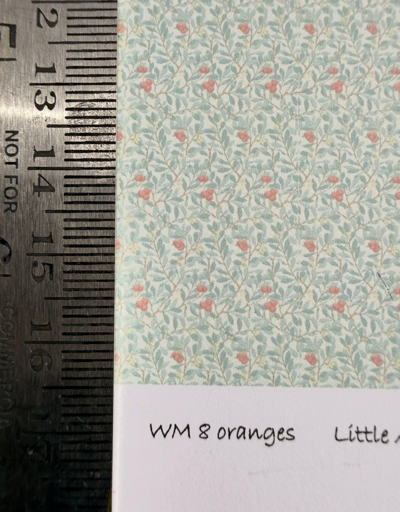 Wallpaper/fabric WM 8 oranges. 1/48 scale