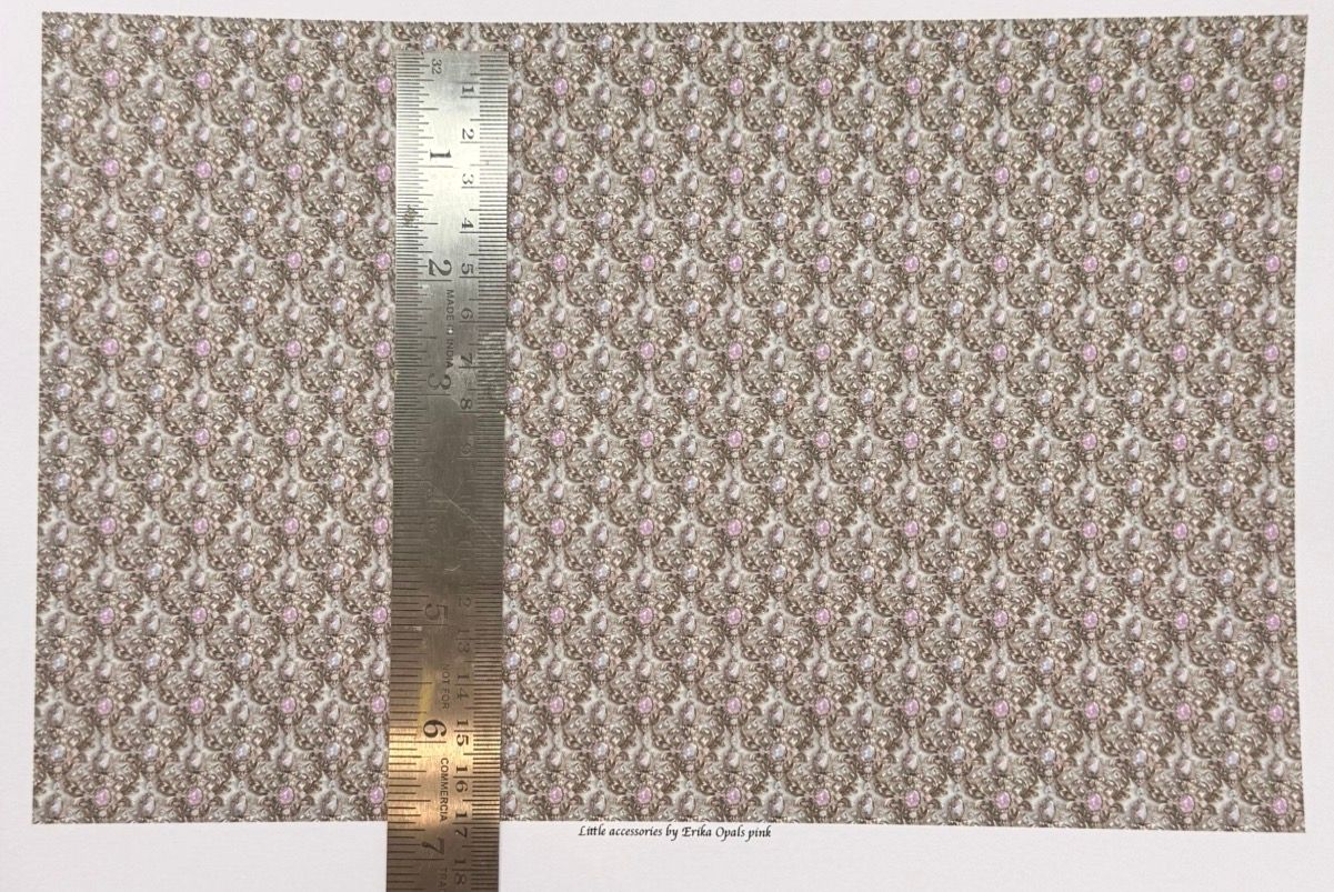 Wallpaper/fabric/fabric Opals pink. 1/48 scale