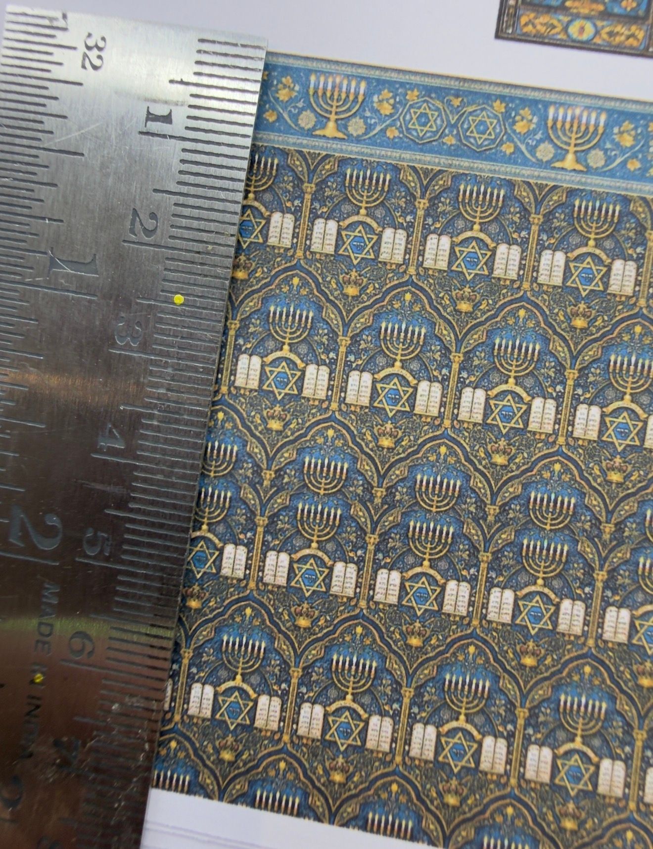 Wallpaper/fabric/ carpet SET Synagogue 1 - 1/48 scale