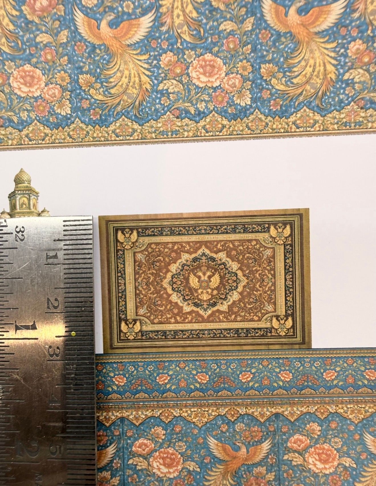 Wallpaper/fabric/carpet/ SET Russian inspired. 1/48 scale
