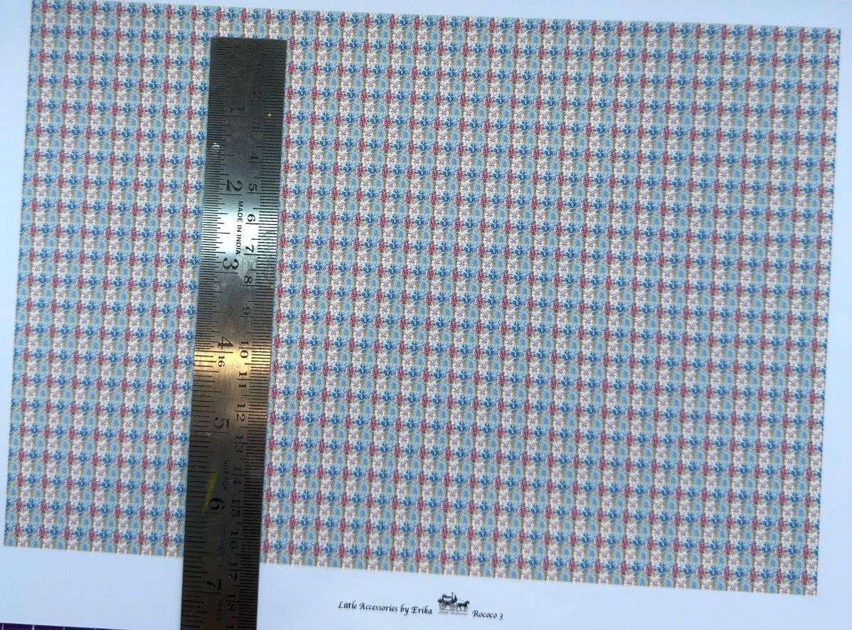 Wallpaper/fabric/carpet. ROCOCO 3 - 1/48 scale