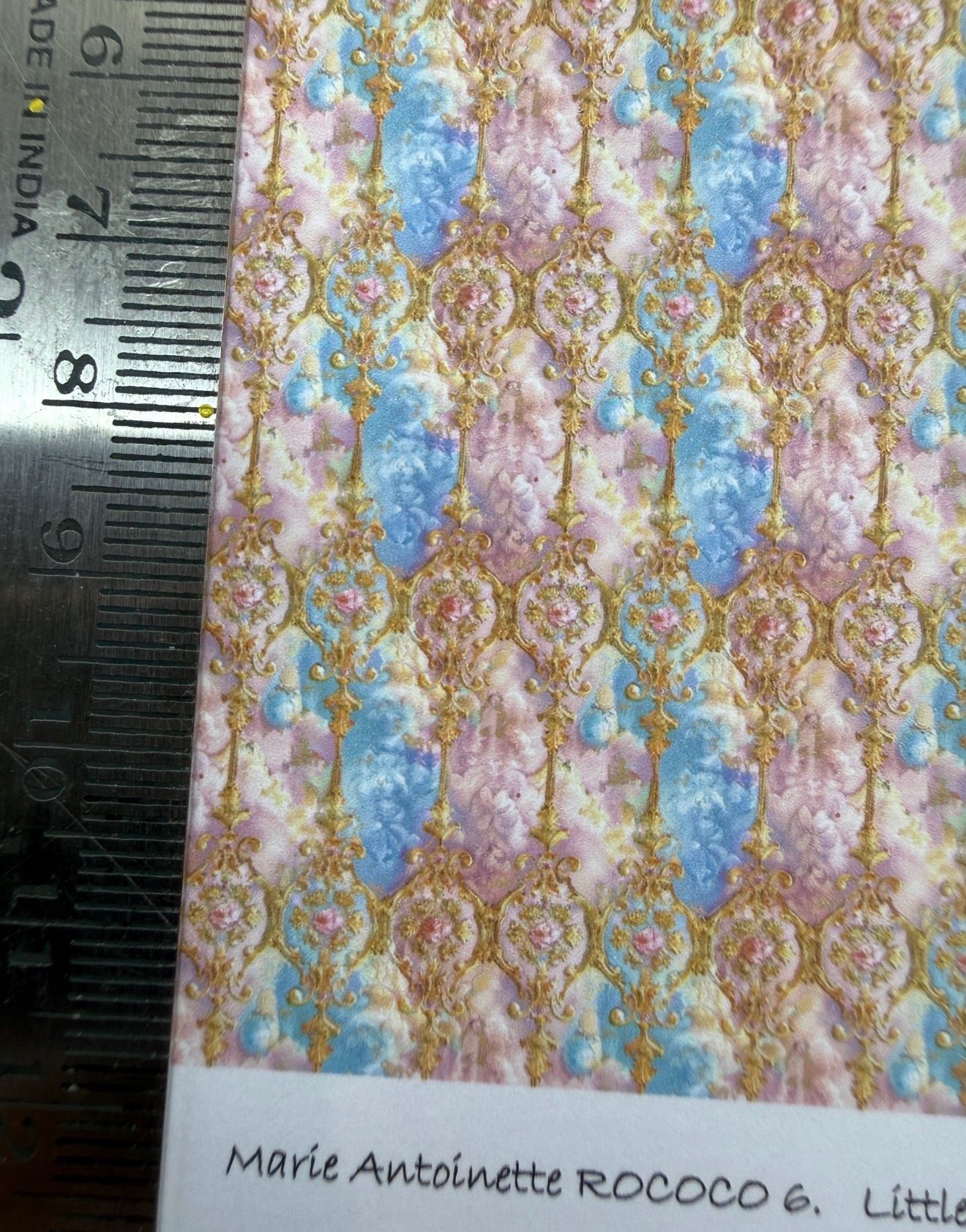 Wallpaper/fabric/carpet. Rococo 6 - 1/48 scale