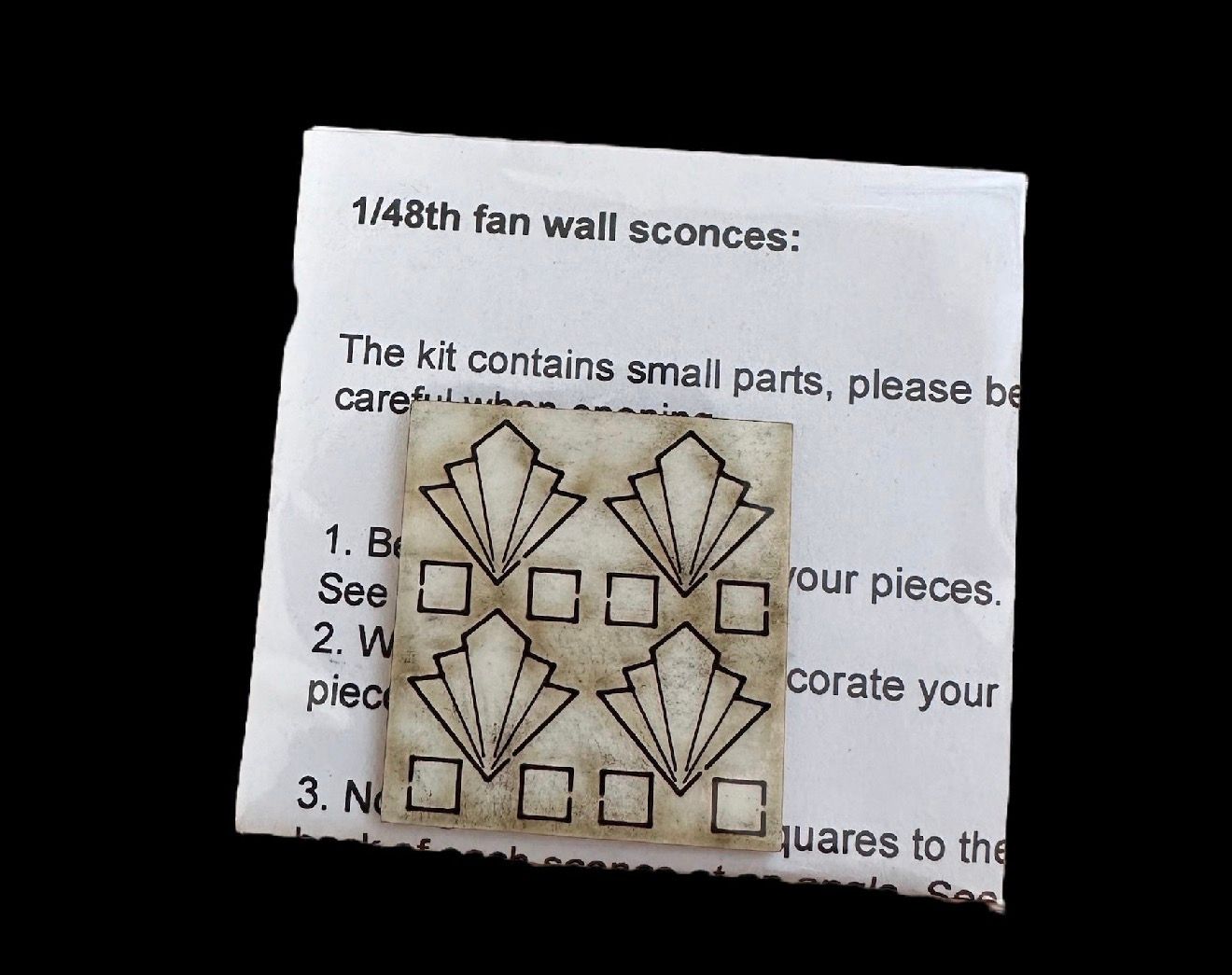 ART DECO FAN WALL SCONCES 1/48 scale KIT