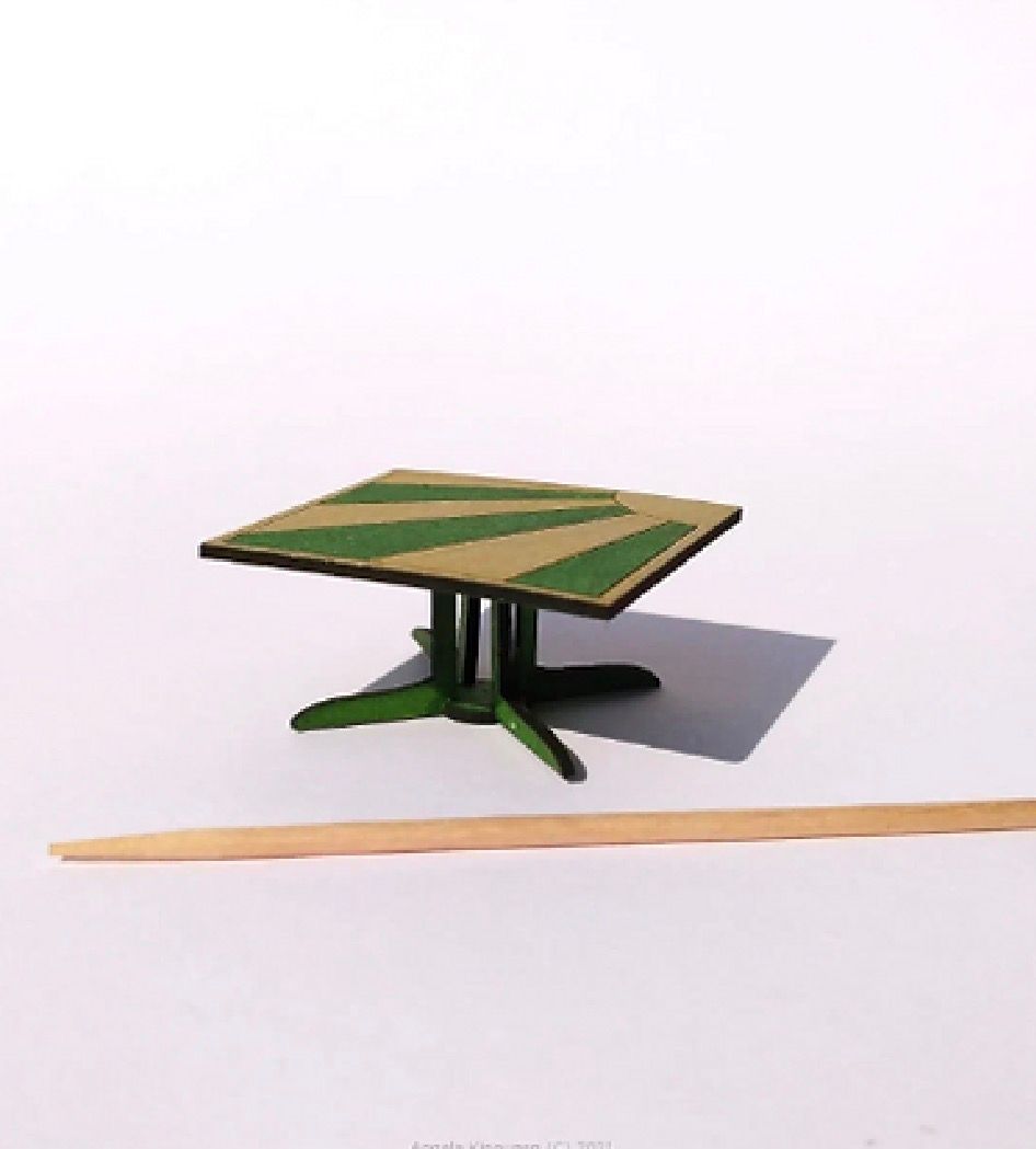 ART DECO dining table & chairs 1/48 scale