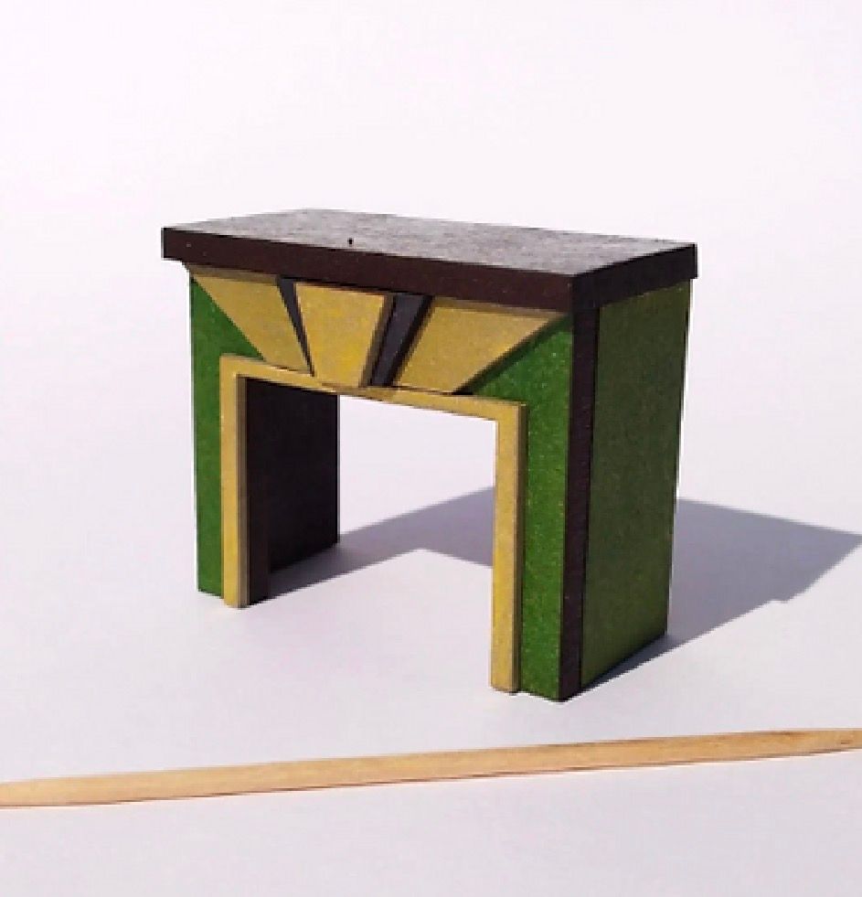 ART DECO fire surround 1/48 scale