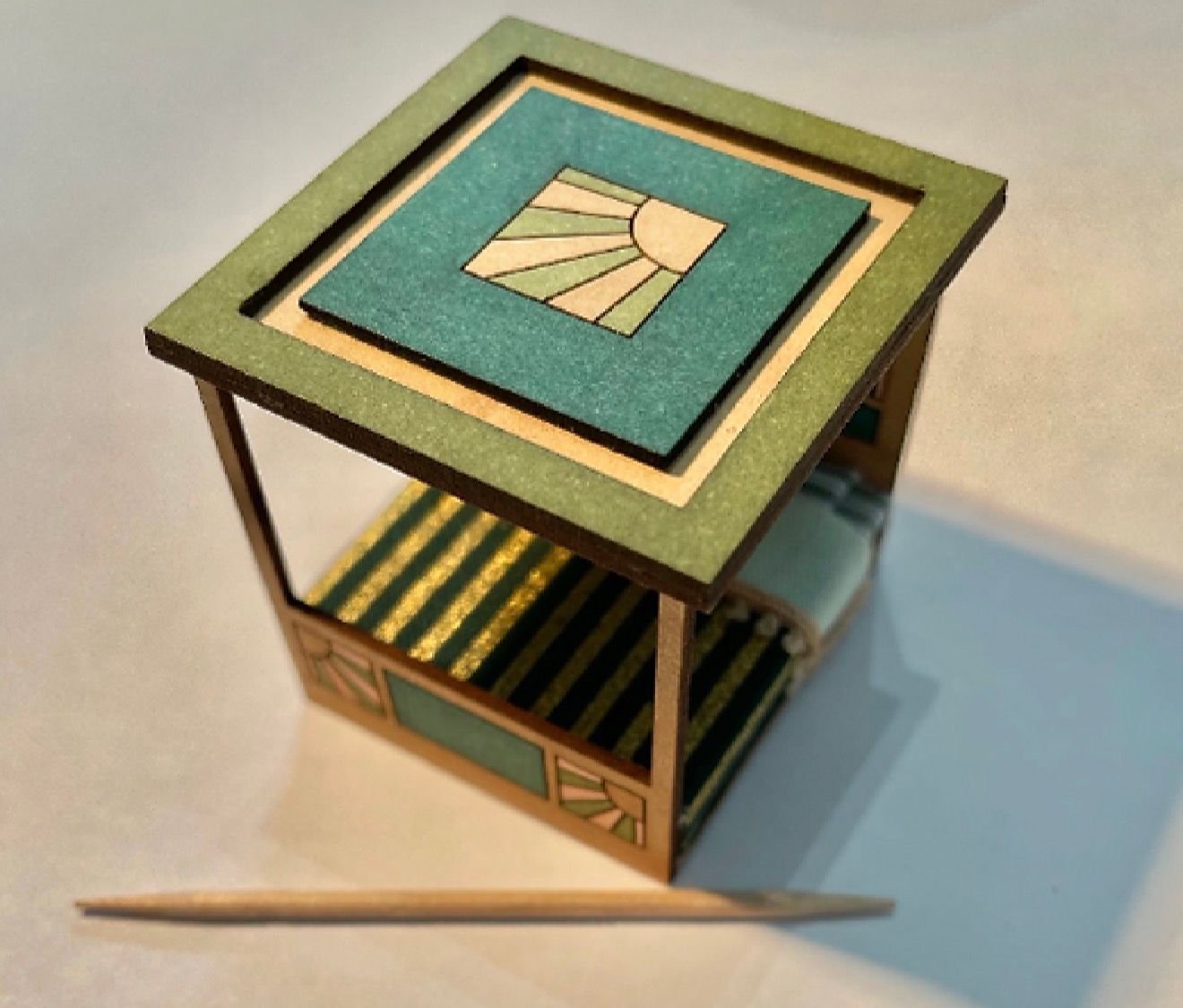 ART DECO 4 poster bed 1/48 scale