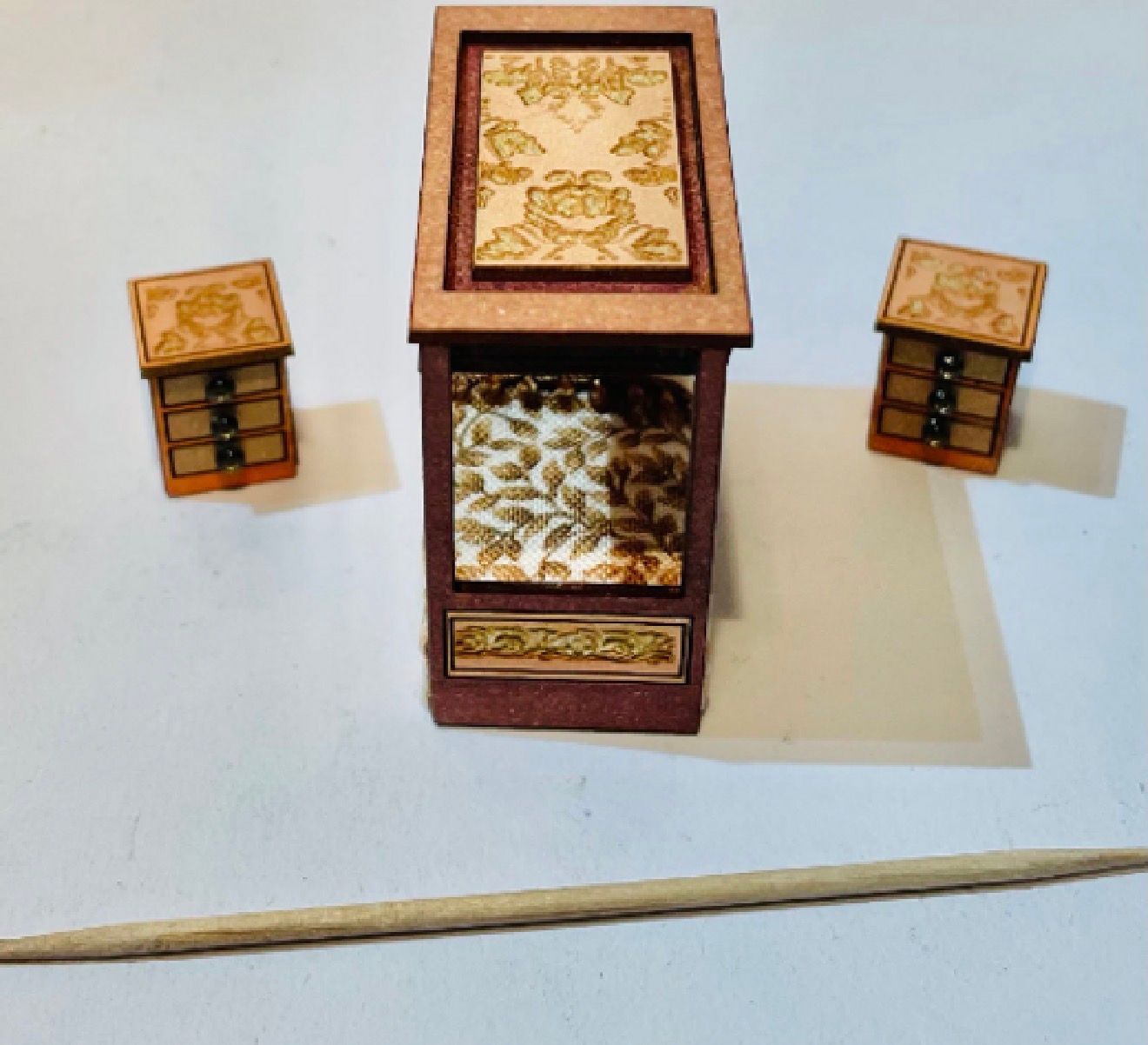 DECORATIVE BED SIDE CABINETS (2 PACK) 1/48 scale KIT