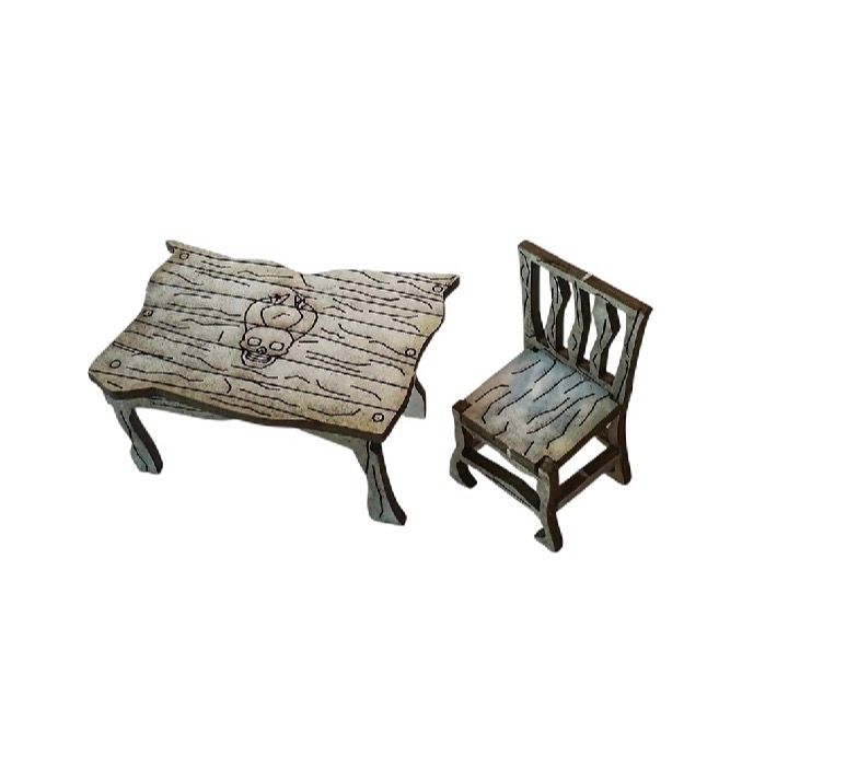 KRAMPUS TABLE & CHAIR 1/48 scale KIT