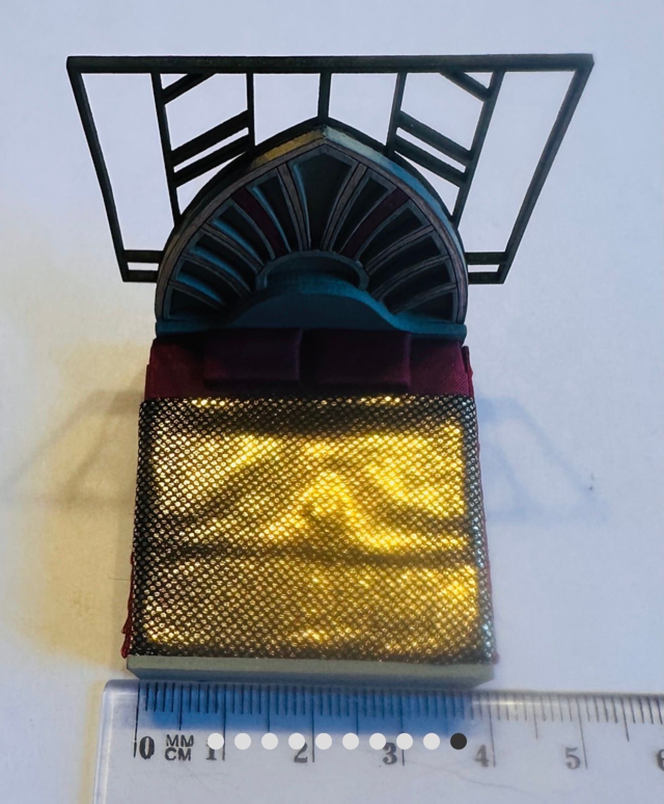 ART DECO PEACOCK BED with SMALL PANEL 1/48 scale KIT