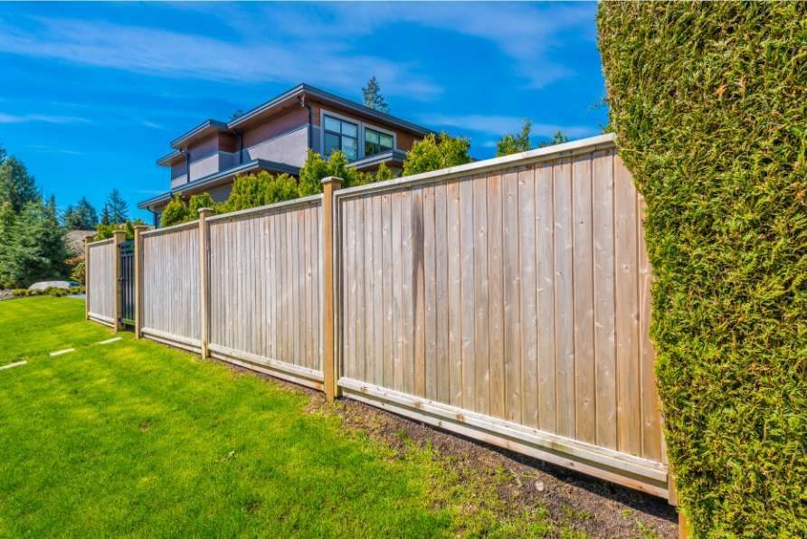 Newly installed timber fencing with natural look for a residential property in Ballarat VIC.