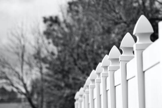 Timber fence painted in white installed by the expert fencers in Ballarat VIC.