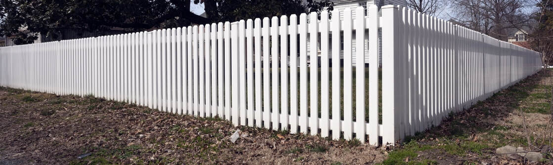 Northeastern view of the boundary vinyl fences in a residential housing area of Ballarat, Victoria.