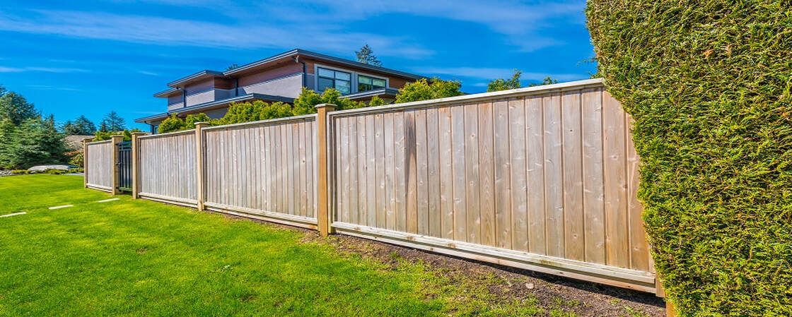 External view of the freshly polished timber fences of a luxurious residential home in Ballarat, VIC.