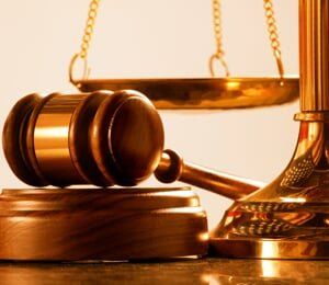 Gavel and scale of justice