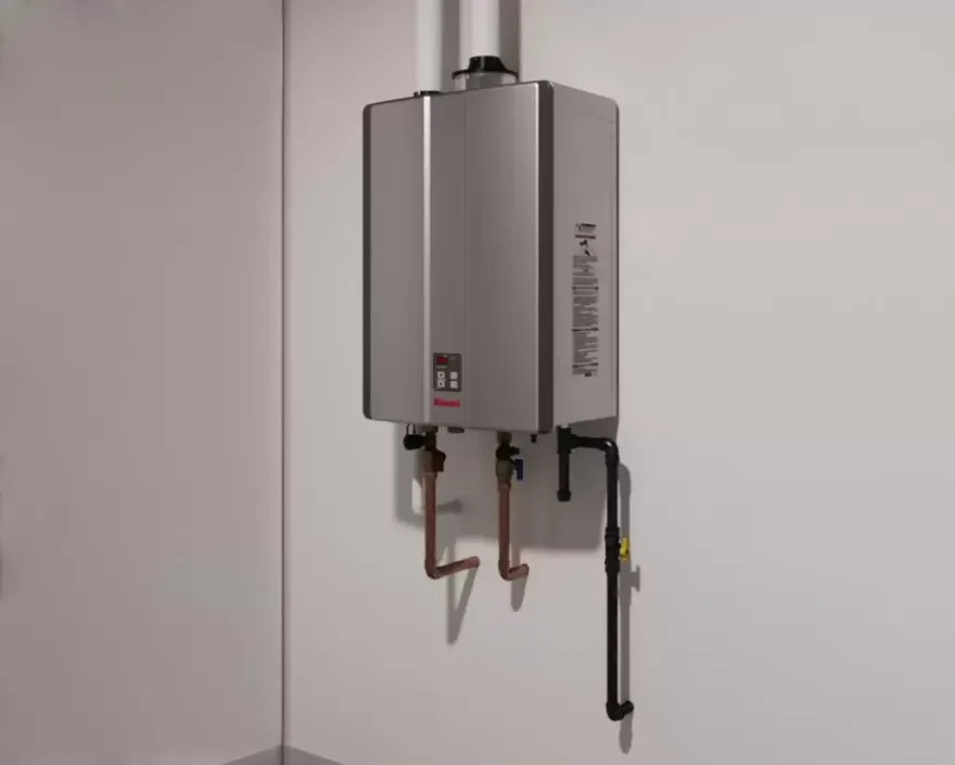 kelowna plumber installs waterless tank for plumbing heating