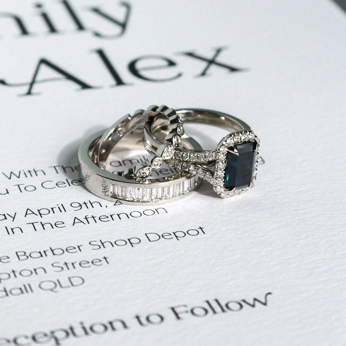 Elegant Baguette Cut Diamond Ring — Burleigh, QLD — Deer Honey Jewellery