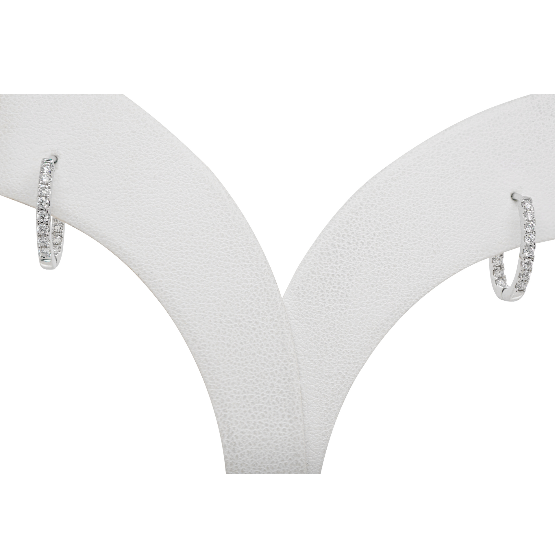 14ct White gold hoops with lab diamonds — Burleigh, QLD — Deer Honey Jewellery 14ct White gold hoops with lab diamonds— Burleigh, QLD — Deer Honey Jewellery