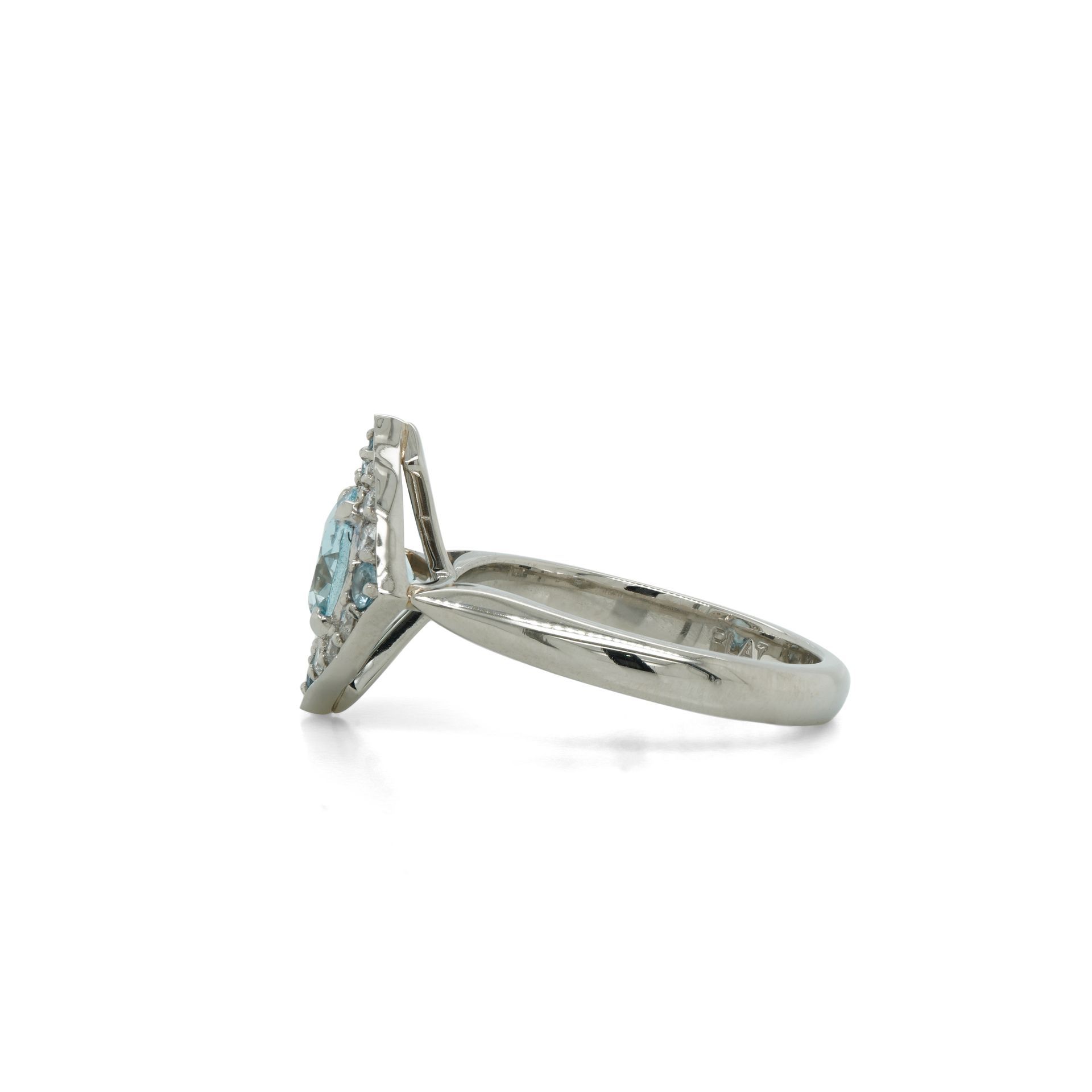 Platinum Aquamarine Ring — Burleigh, QLD — Deer Honey Jewellery