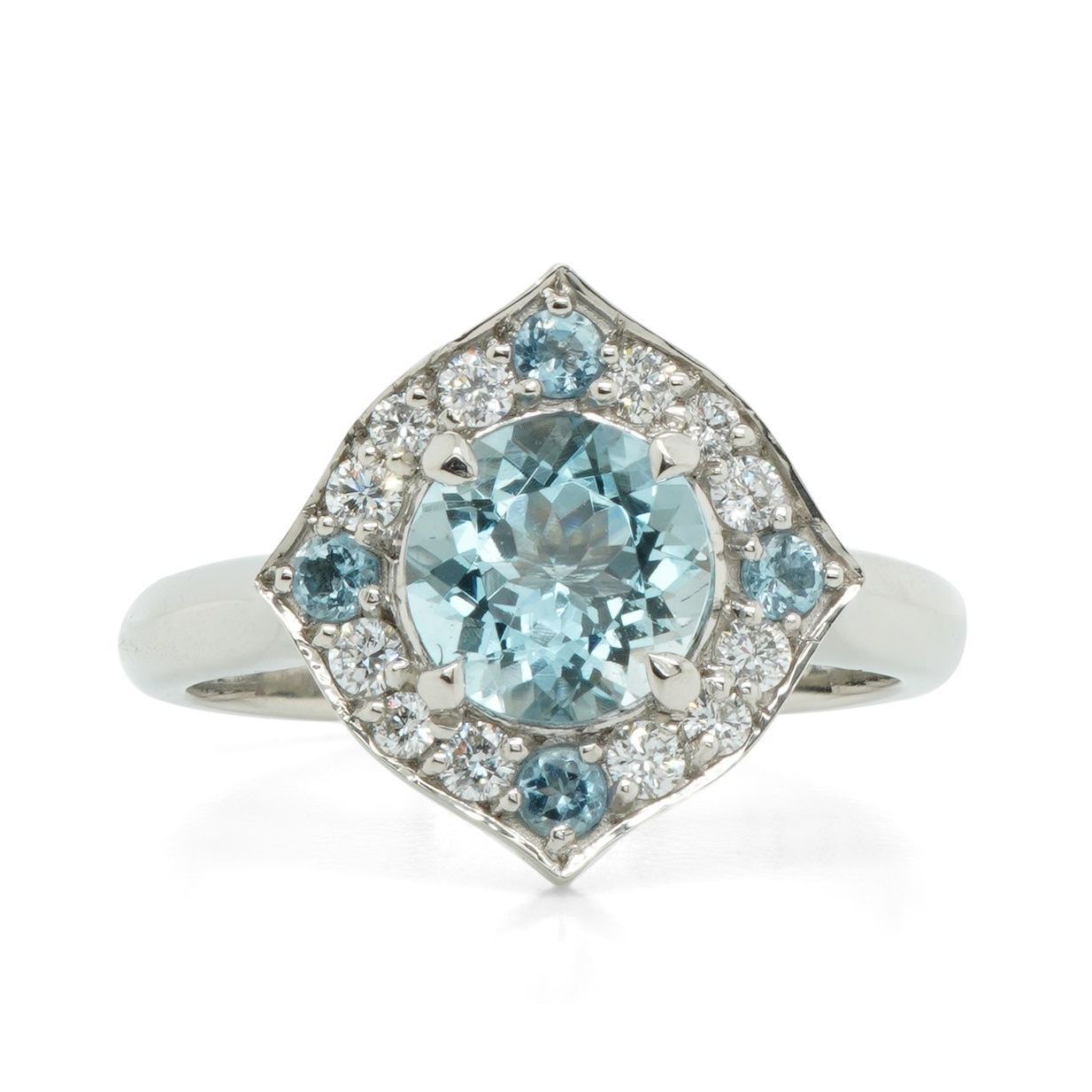 Platinum Aquamarine Ring — Burleigh, QLD — Deer Honey Jewellery