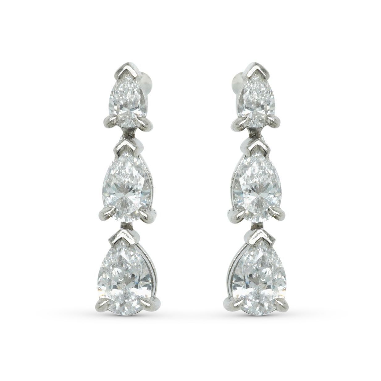 Pear Diamond Earrings — Burleigh, QLD — Deer Honey Jewellery