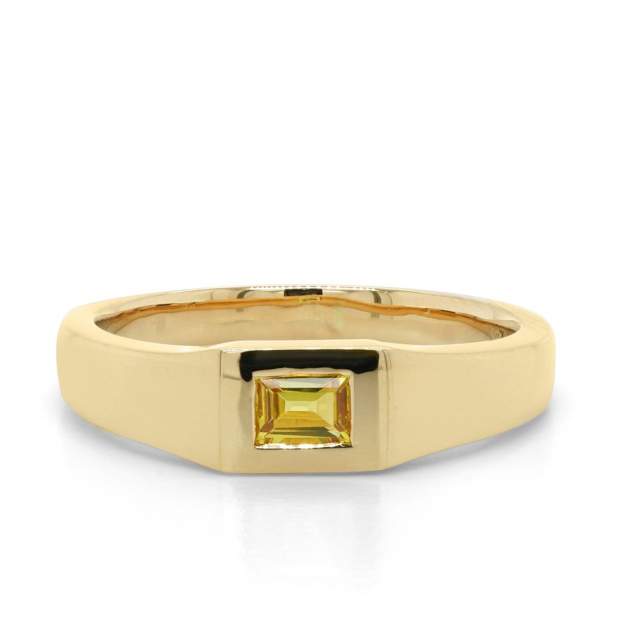 Aus yellow Sapphire Signet Ring — Burleigh, QLD — Deer Honey Jewellery