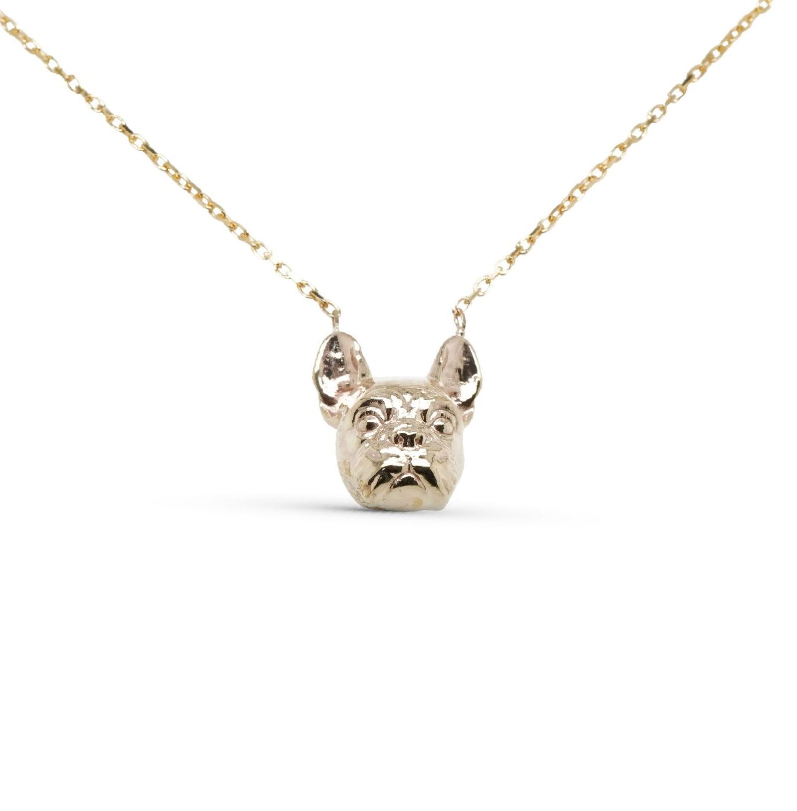 French Bulldog Yellow Gold Pendant — Burleigh, QLD — Deer Honey Jewellery