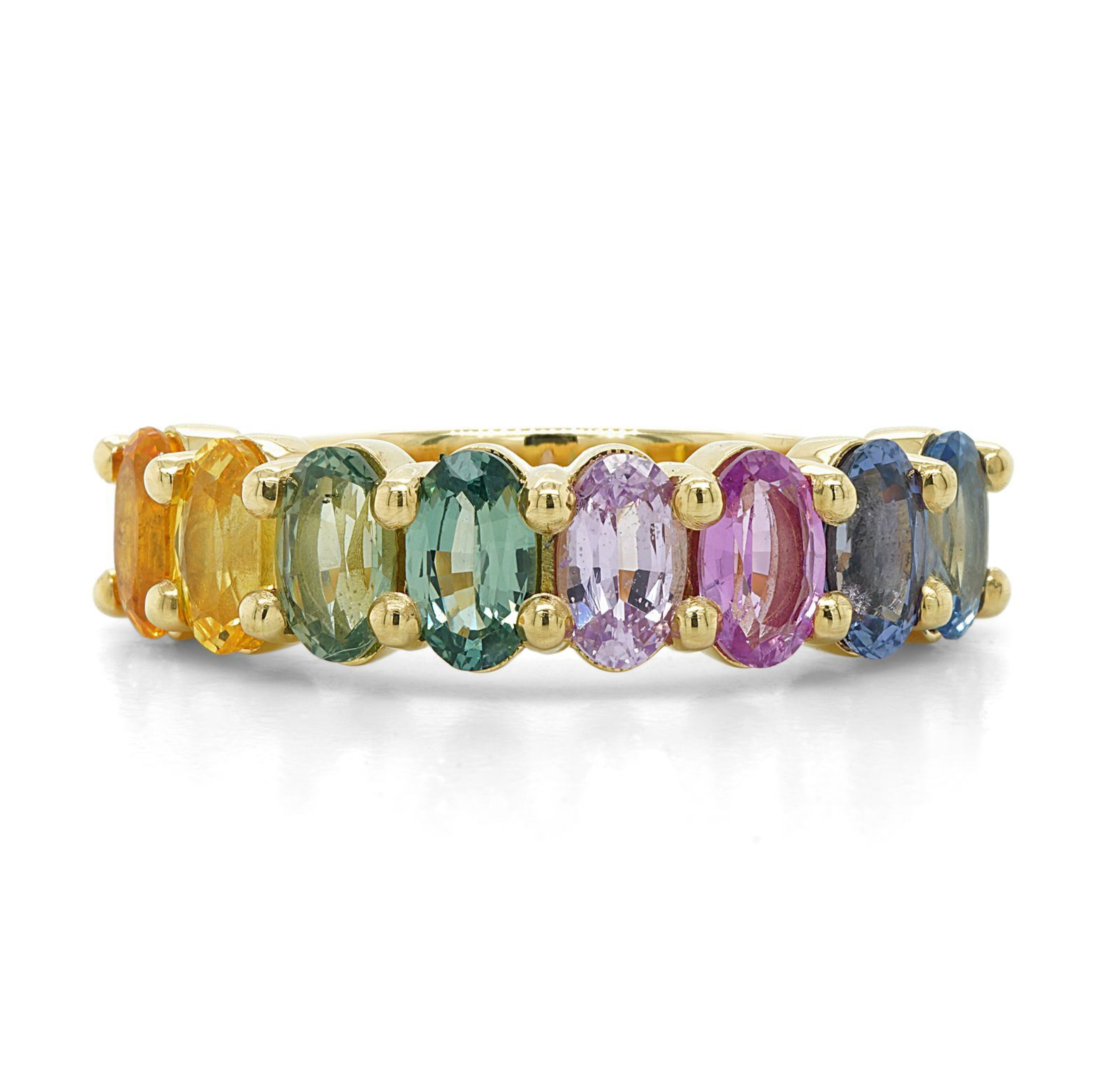 Rainbow Oval Sapphire Ring — Burleigh, QLD — Deer Honey Jewellery