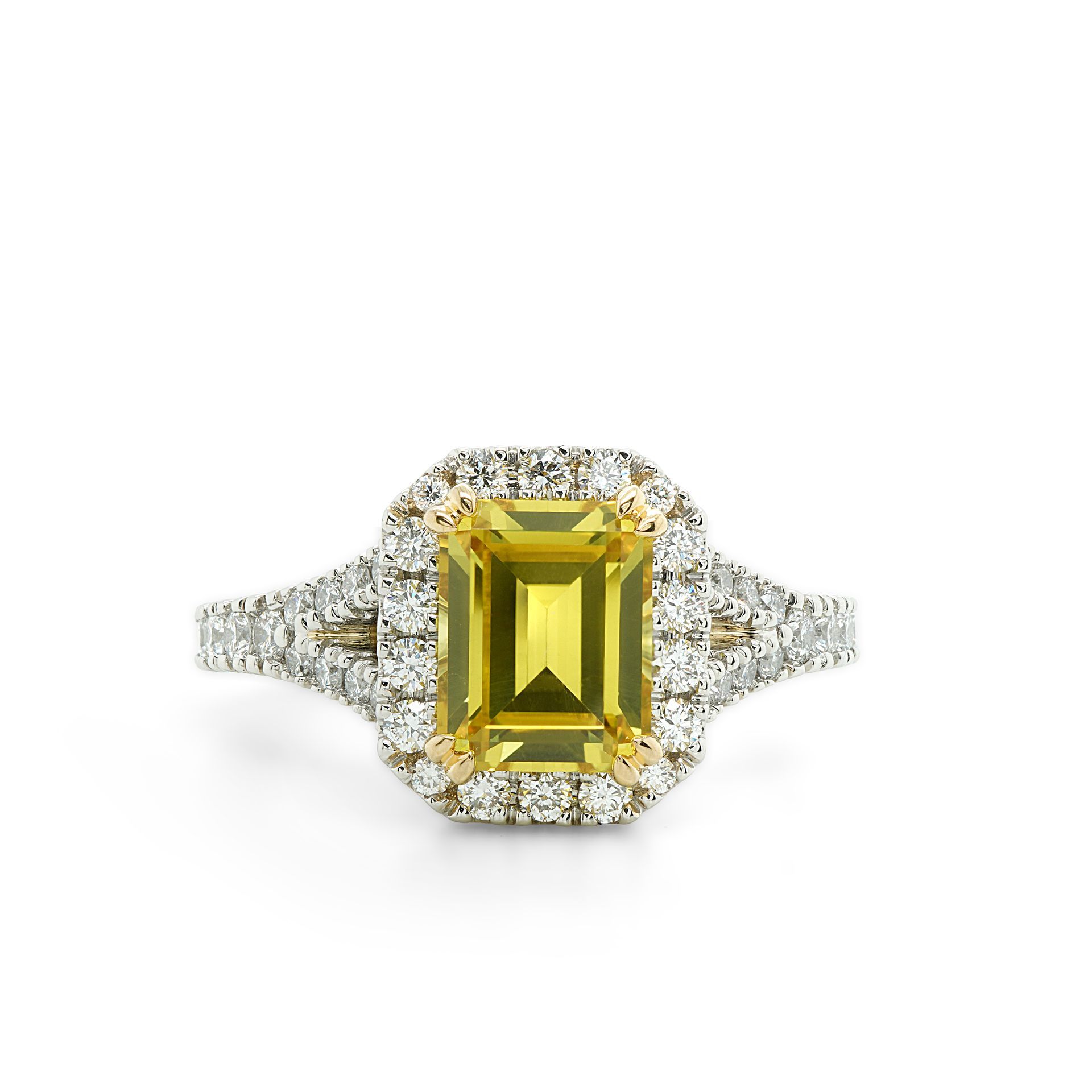 Yellow Sapphire and Diamond Ring — Burleigh, QLD — Deer Honey Jewellery