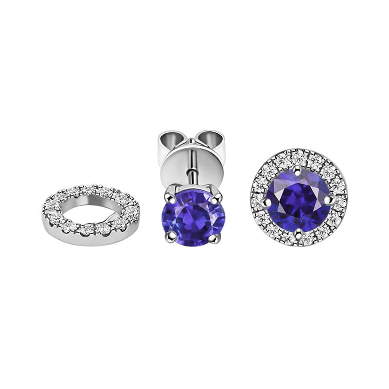 Tanzanite and Diamond Earrings — Burleigh, QLD — Deer Honey Jewellery
