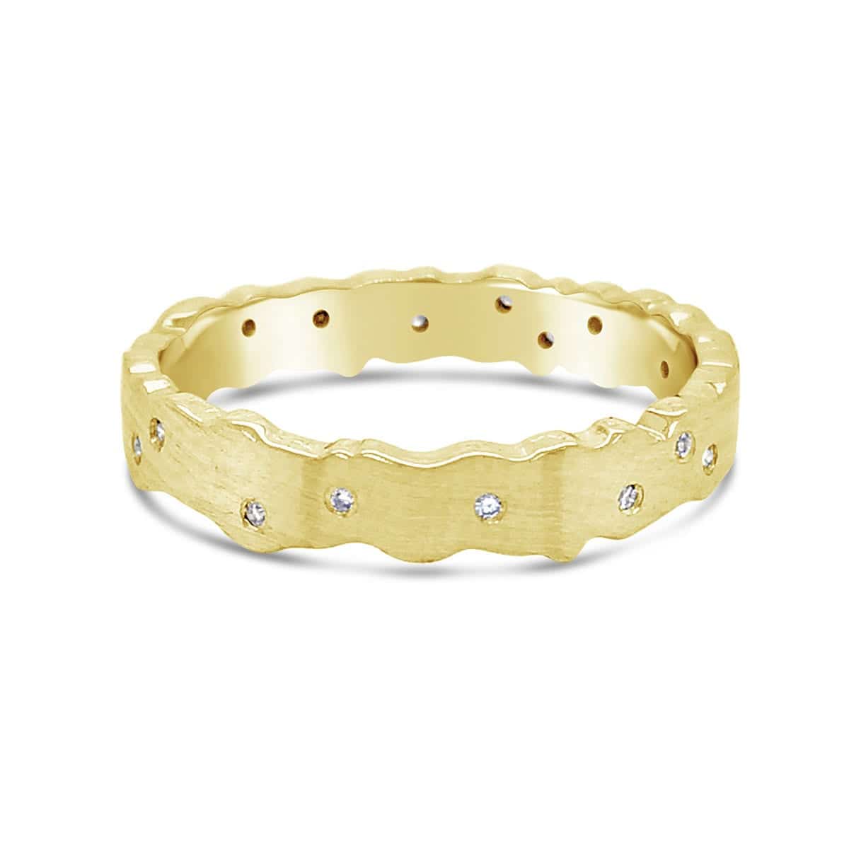 18ct Yellow Gold and Diamond Band — Burleigh, QLD — Deer Honey Jewellery