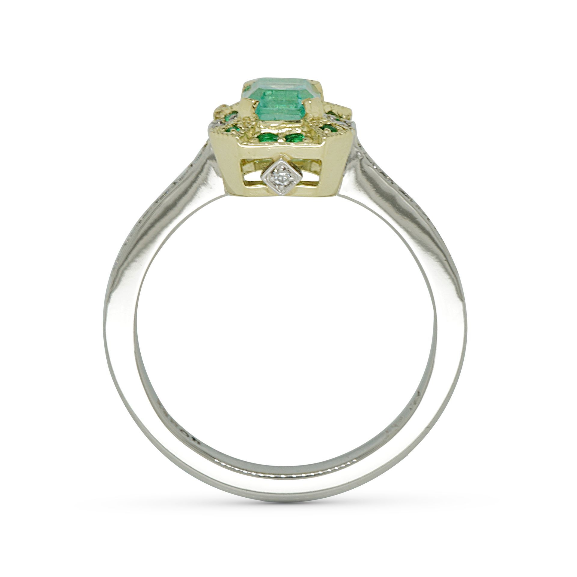emerald and diamond Ring — Burleigh, QLD — Deer Honey Jewellery